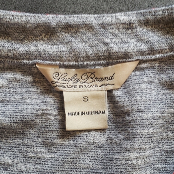 Lucky Brand color Gray Top S - Picture 6 of 8